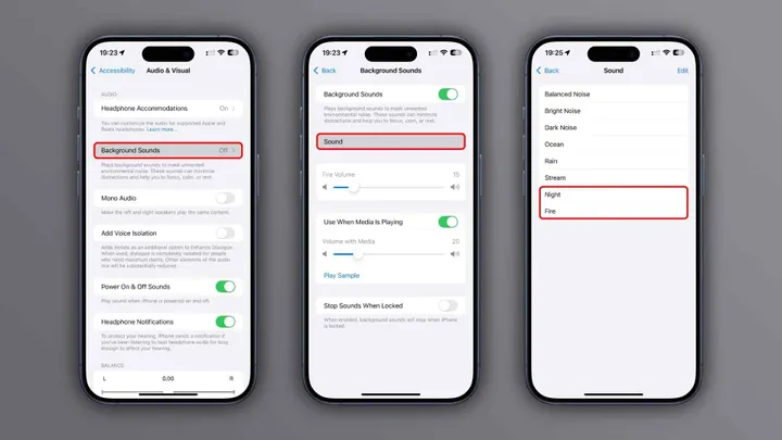 ios 18 background sounds