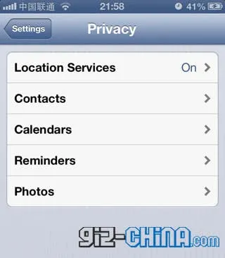 ios 6 privacy settings iphone