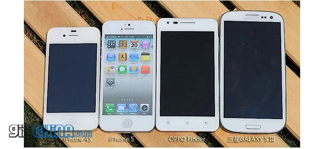 iphone 5 vs oppo finder 3 vs samsung galaxy s3
