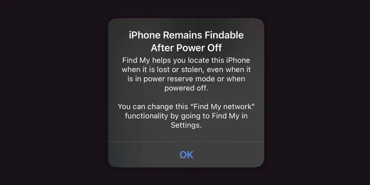 iphone find my offline