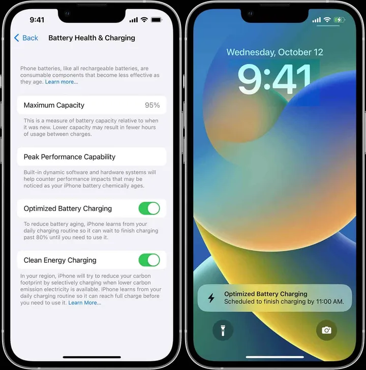 iphone optmized battery charging
