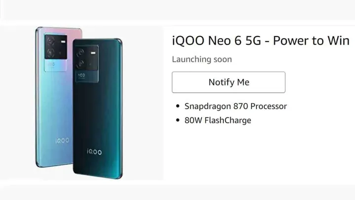 iqoo neo 6 amazon india