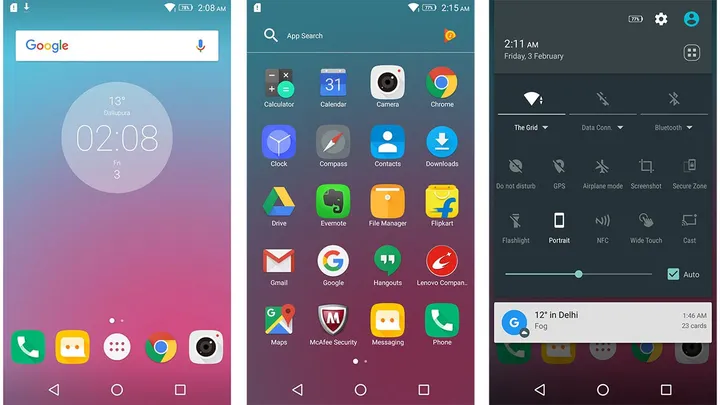 lenovo p2 ui
