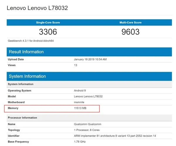 lenovo z5 pro gt sd855 a