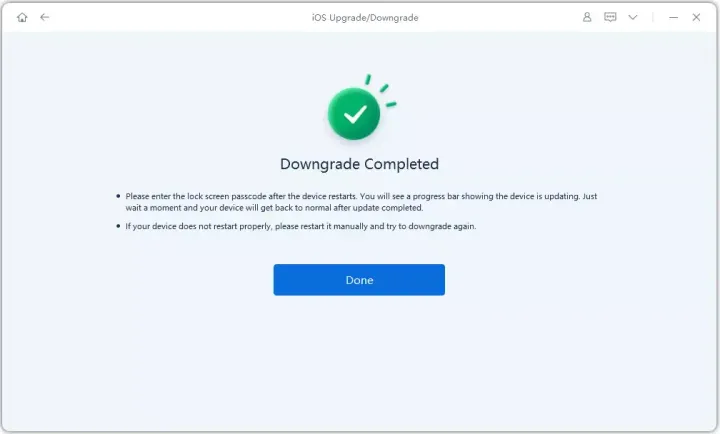 let reiboot finish downgrading from ios 18