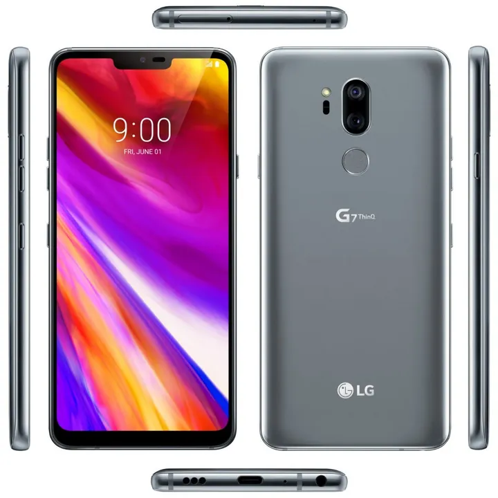 lg g7 thinq blass render all sides