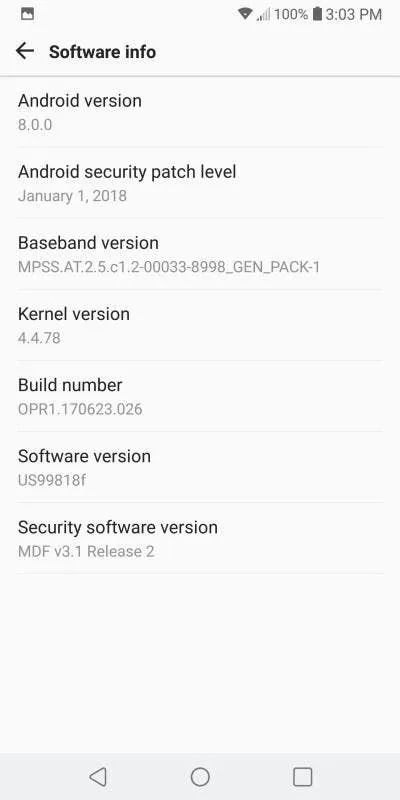 lg v30 oreo