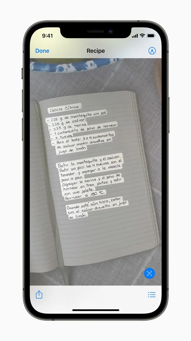 live text and focus search