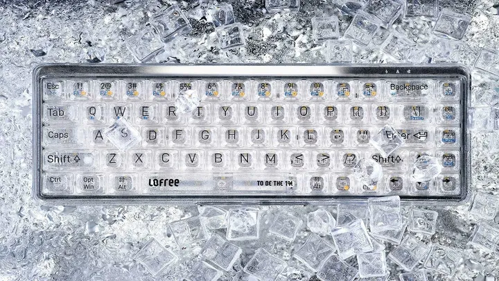 lofree 1 transparent keyboard for typing