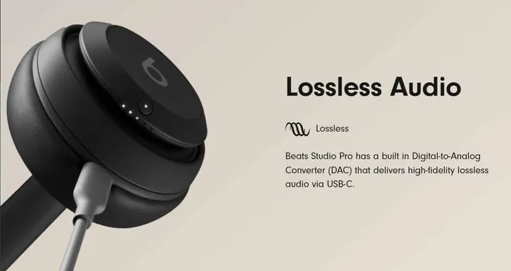lossless audio on beats studio pro