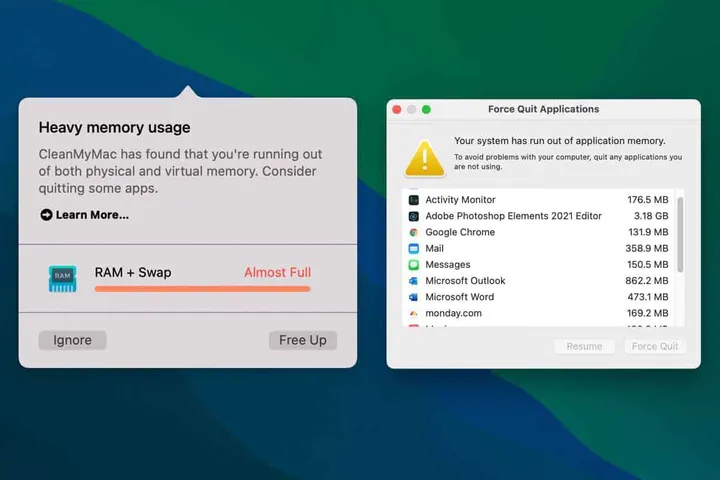 m1 memory leaks messages
