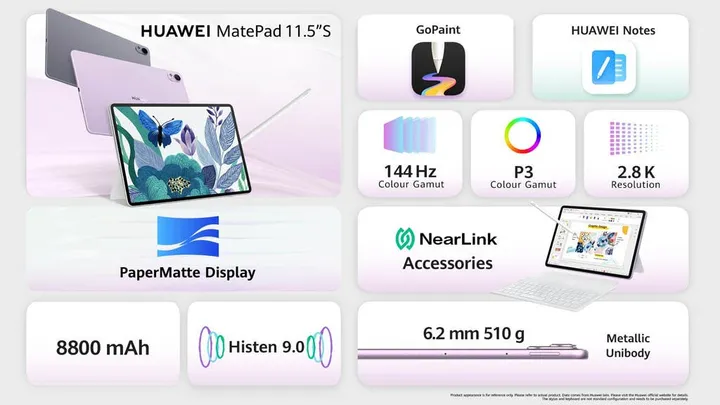 matepad 115 inch specs