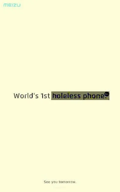 meizu hole less phone china launch