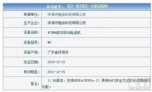 meizu m9 network permit