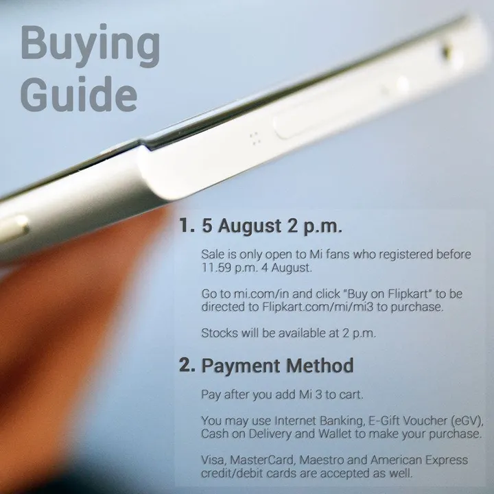 mi 3 flipkart