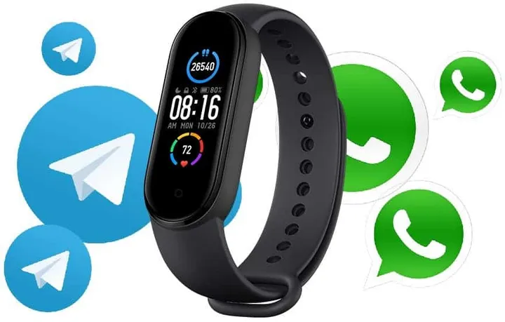mi band 5 telegram whatsapp drd