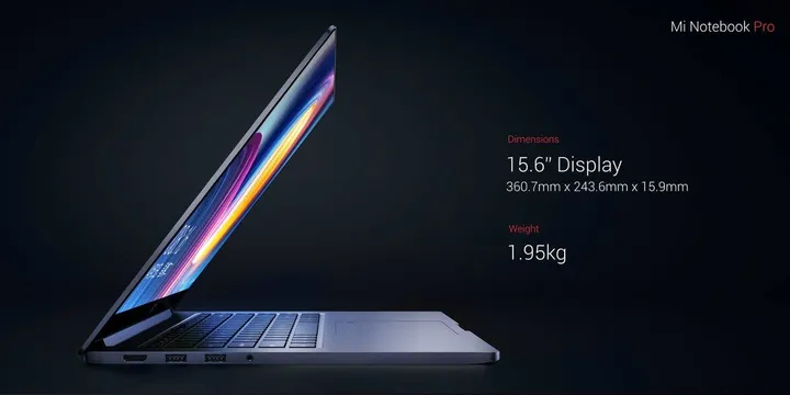 mi notebook pro weight