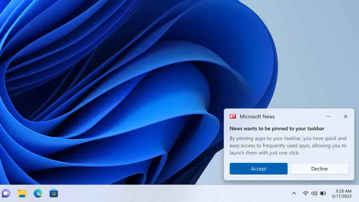microsoft windows 11 notifications pin prompt