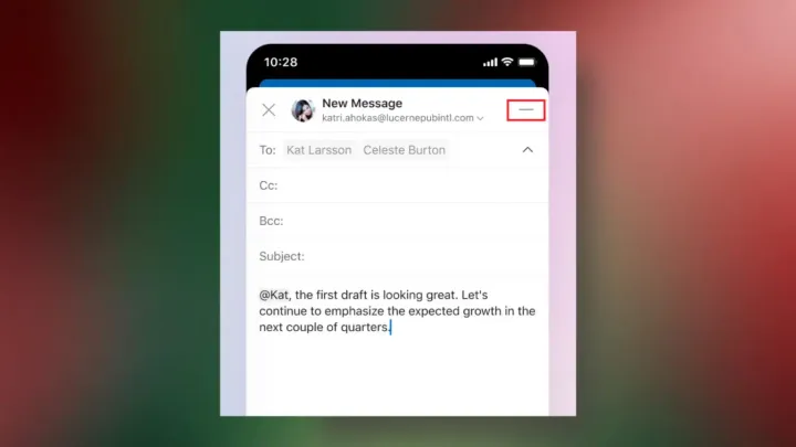 minimize drafts microsoft outlook android 1536w 864hjpg 1
