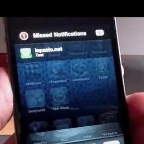 missed notification top bar iphone