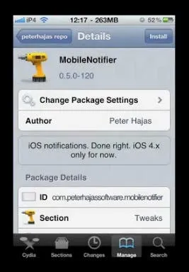 mobile notifier iphone