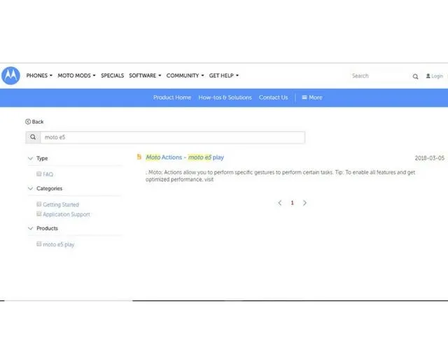 moto e5 play us website