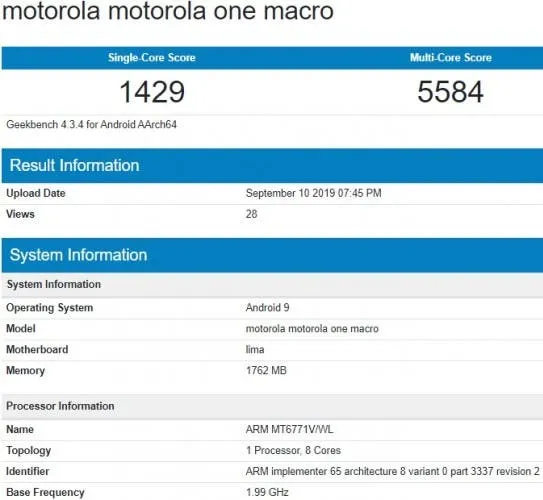 motorola geekbench