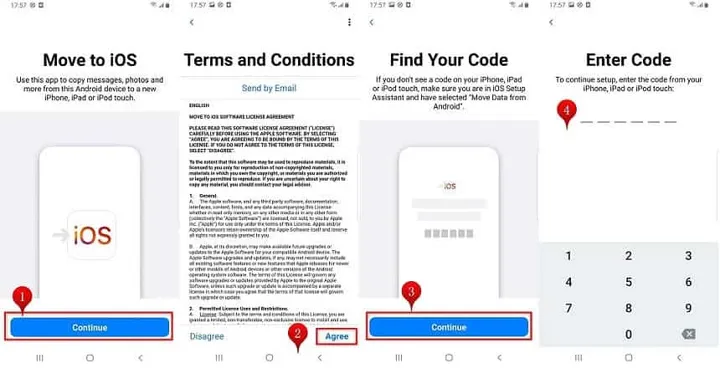 move to ios on android