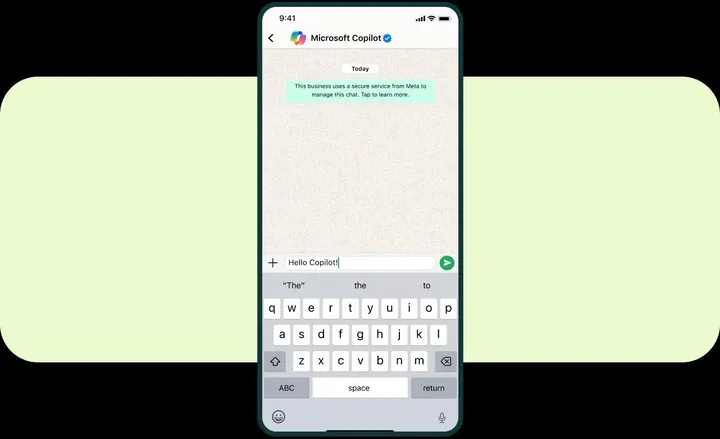 msft onwhatsapp hero image