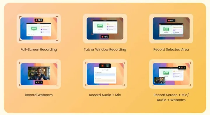 multiple screen recording mode on screenify