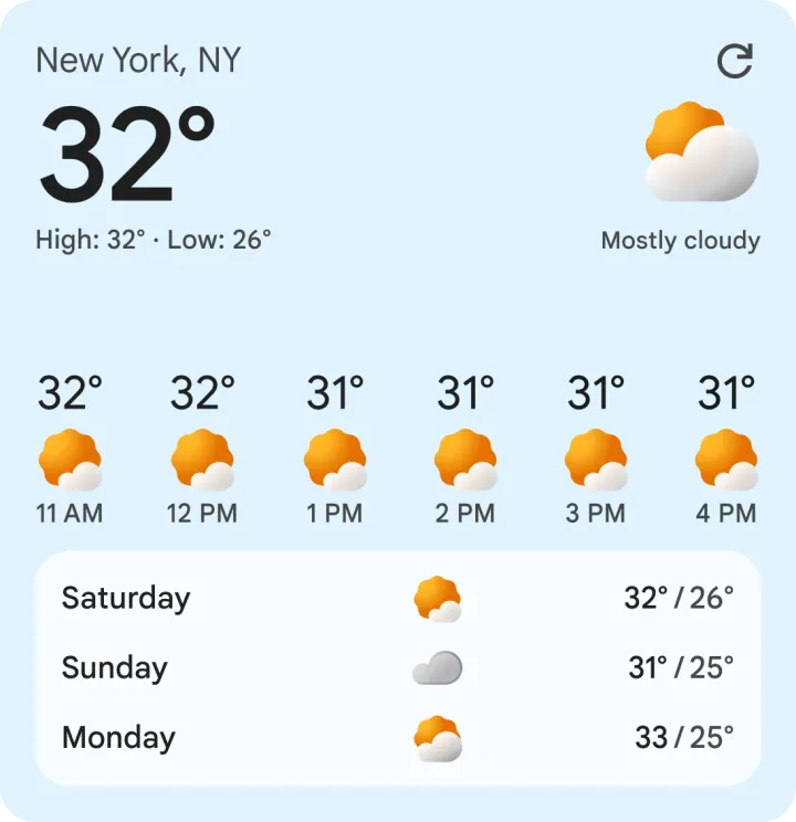 new google weather widgets 2