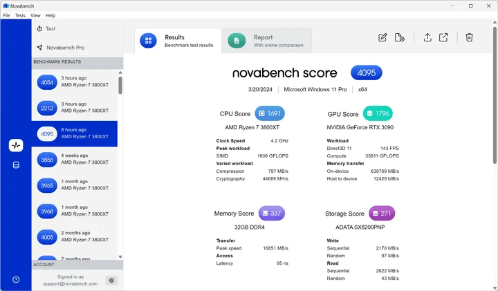 novabench benchmarking