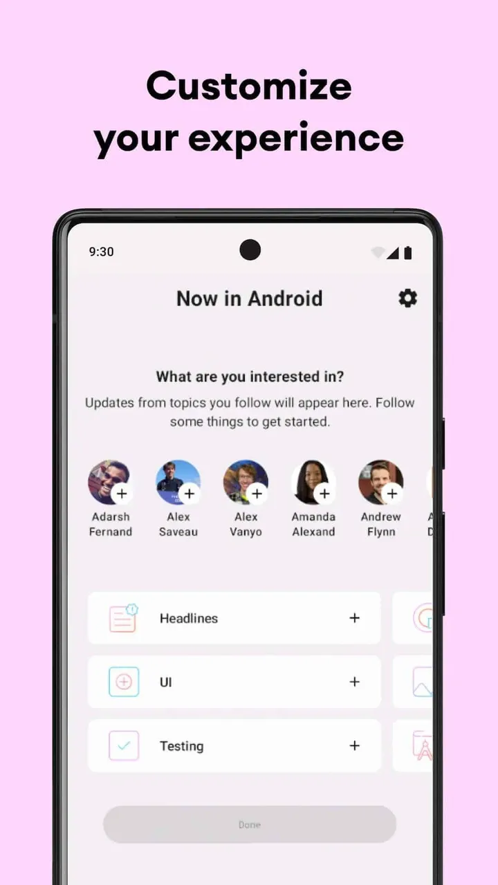 now in android app 1