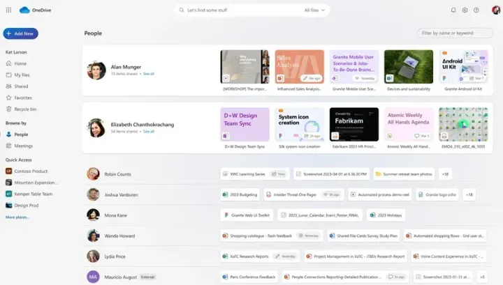 onedrive new people view