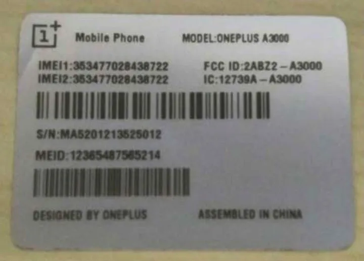 oneplus 3 fcc 1