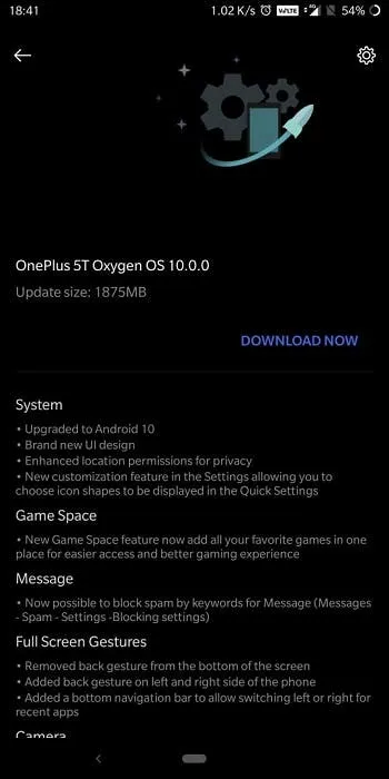 oneplus 5t oxygen os 100
