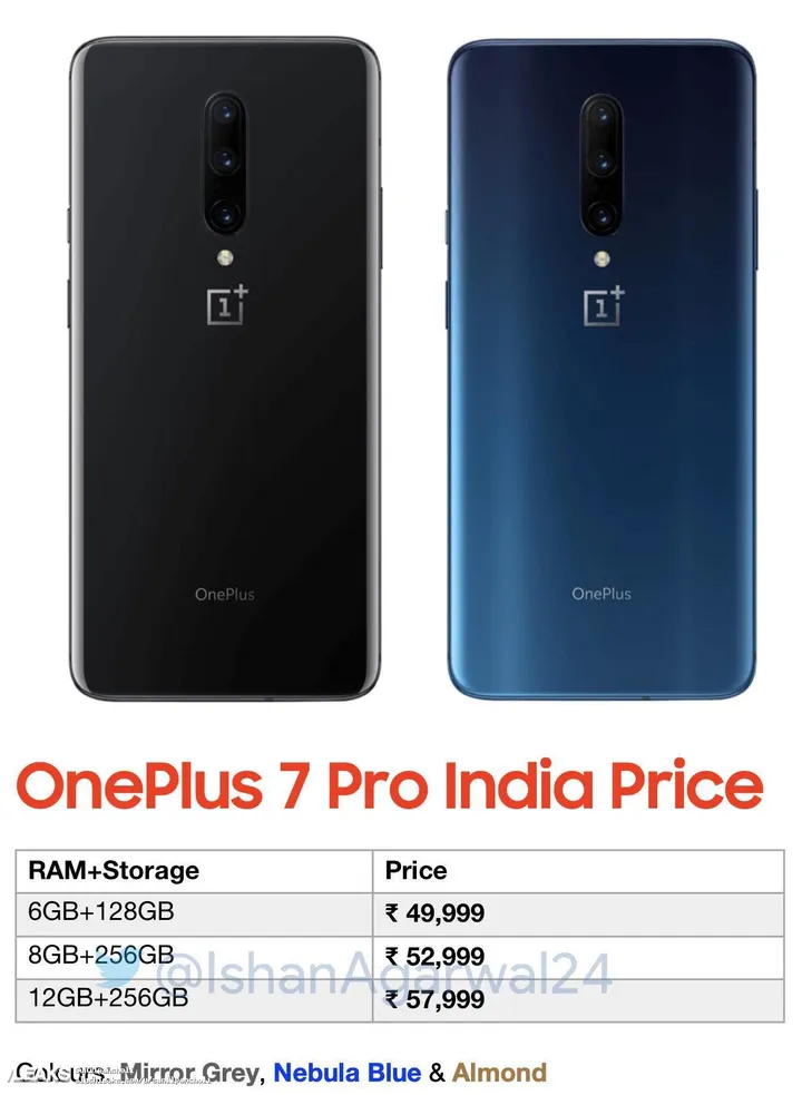 oneplus 7 pro price in india by ishan agerwal