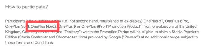 oneplus nord 2 website listing