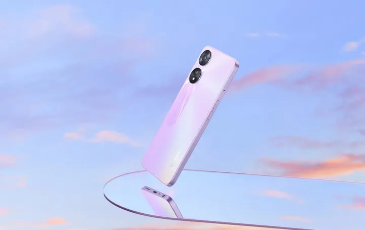 oppo a78 5g glowing purple