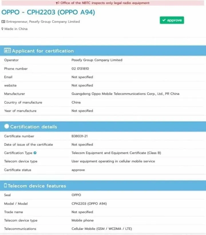 oppo a94 cph2203
