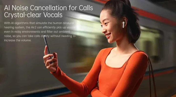 oppo enco air 2 ai noise cancellation