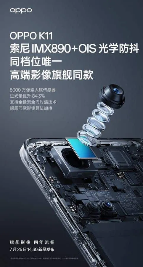 oppo k11 sensor