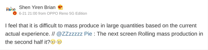 oppo on screen camera comment