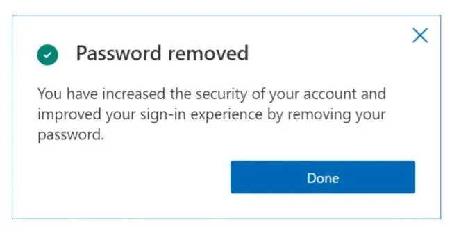 password remobed