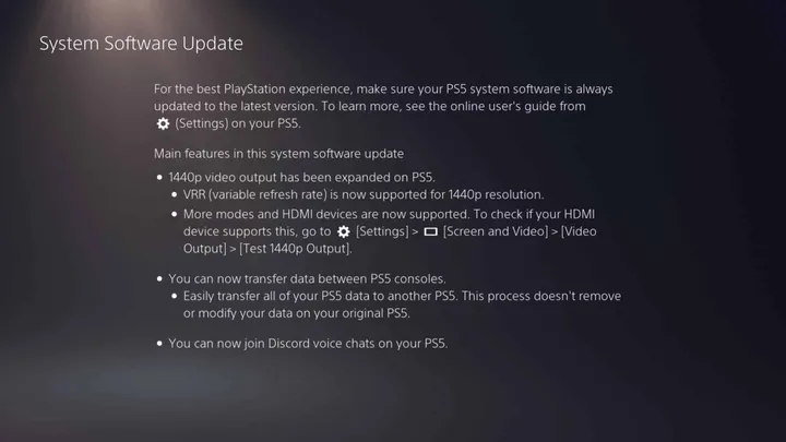playstation 5 system update 2301