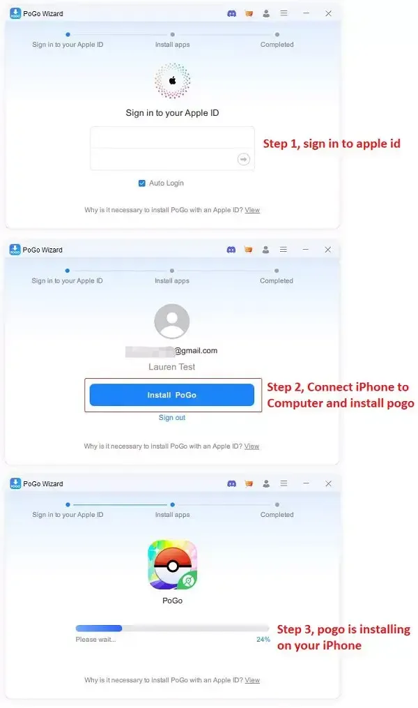 pogo wizard complete steps