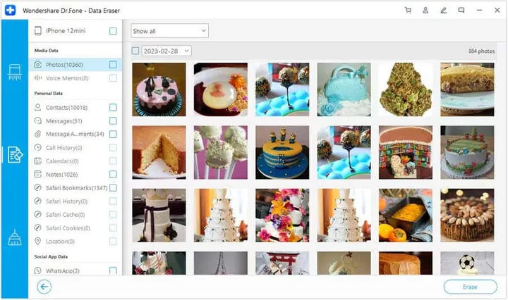 preview of the data you are about to delete