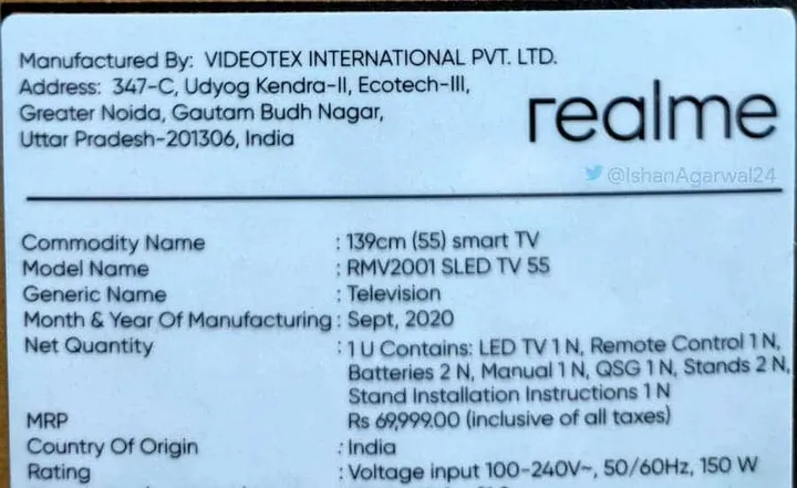 realme 55 inch smart 4k tv