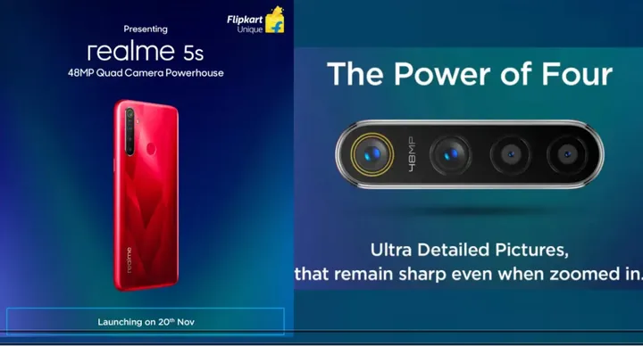 realme 5s desing camera