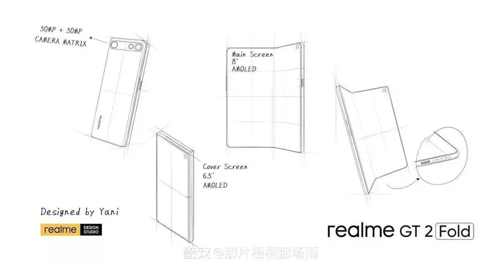 realme gt 2 fold design sketch 1